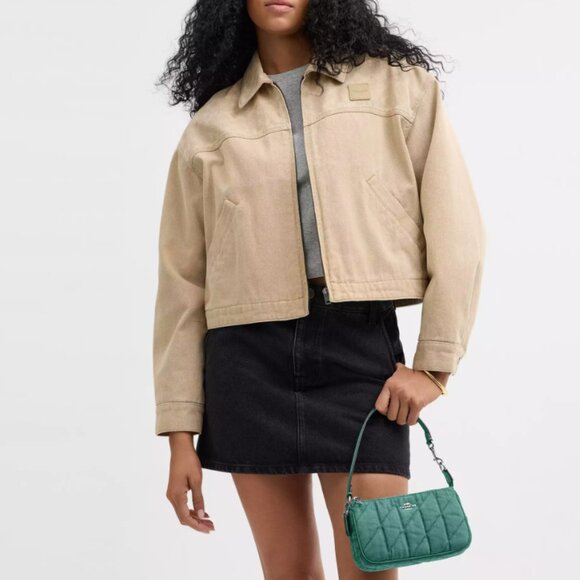 Coach Green Quilted Shoulder Bag - Picture 5 of 6